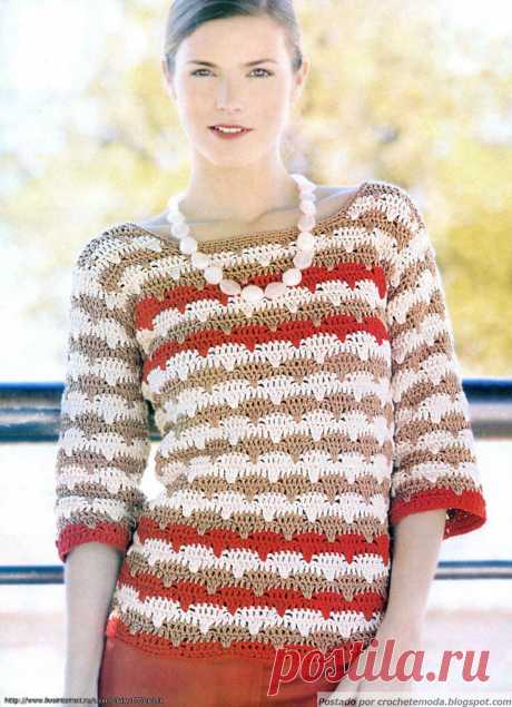 Crochetemoda Blog: Blusa de Crochet