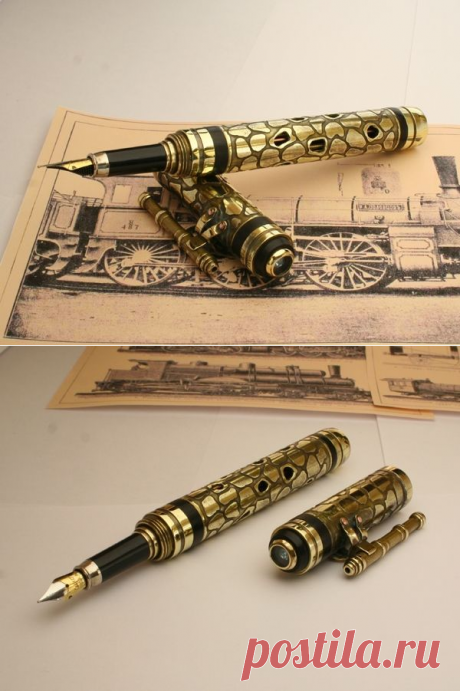 Перьевая ручка в стиле стимпанк своими руками