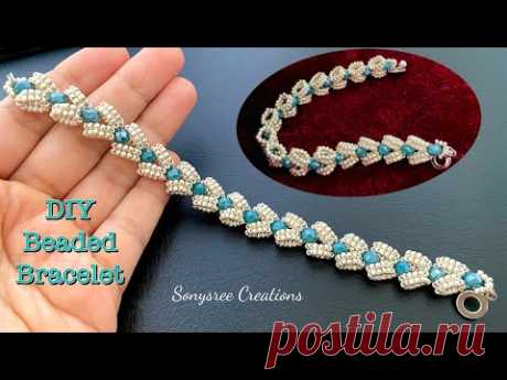 Eureka Bracelet || DIY Beaded Bracelet || Herringbone bracelet