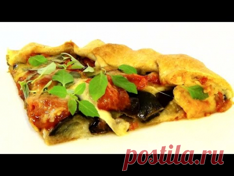 Галета с баклажанами, помидорами и сыром