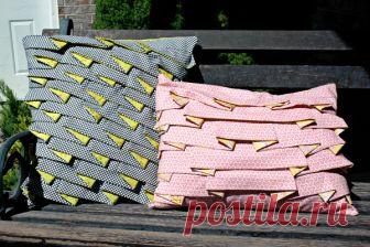 Декоративные подушки со складочками (фото-мастер-класс) — Делаем руками