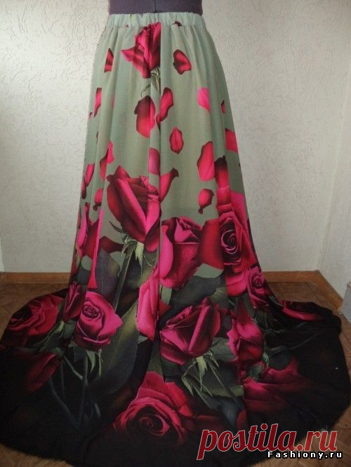 DIY- юбка из французского шифона МК