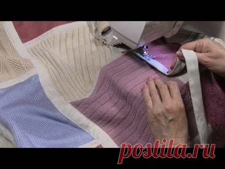 Шьем большой двух сторонний плед из свитеров | Вторая жизнь старых вещей