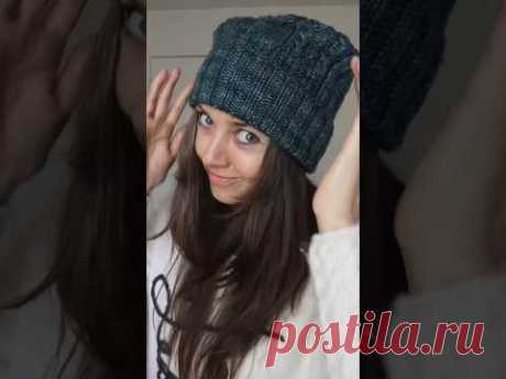 ШАПКА за 2 ДНЯ спицами! ЛЮБОЙ РАЗМЕР! #вязание