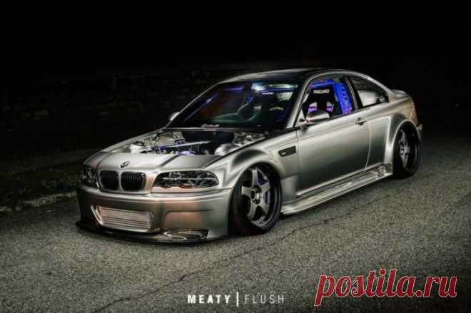 Невероятно крутой BMW M3 E46 с нагнетателем и пневмоподвеской (7 фото) | Чёрт побери