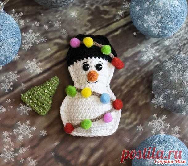 Самый нарядный снеговик крючком - Вязание - Страна Мам