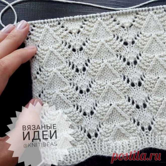 Красивый узор для топа, джемпера, кардигана (Вязание спицами)