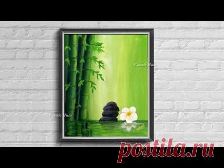 Bamboo Painting || How to draw bamboo || Acrylics || Step By Step Tutorials - YouTube