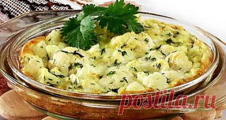 Цветная капуста с яйцами.