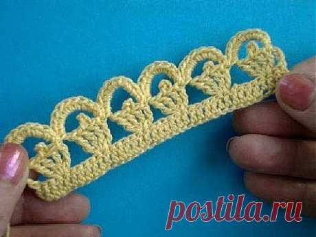 Вязание крючком Урок 275 Кайма Crochet lace - YouTube