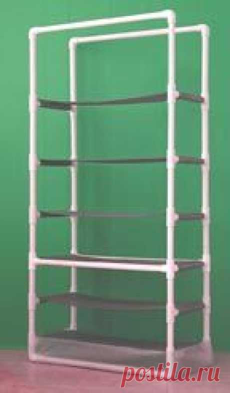 pvc storage rack. Either for shoe rack or buy bins and put extra odds and ends in it (idk if we necessarily need this) best to put in like a closet and put like Christmas decorations, our special stuff, and other storage stuff in bins and on this