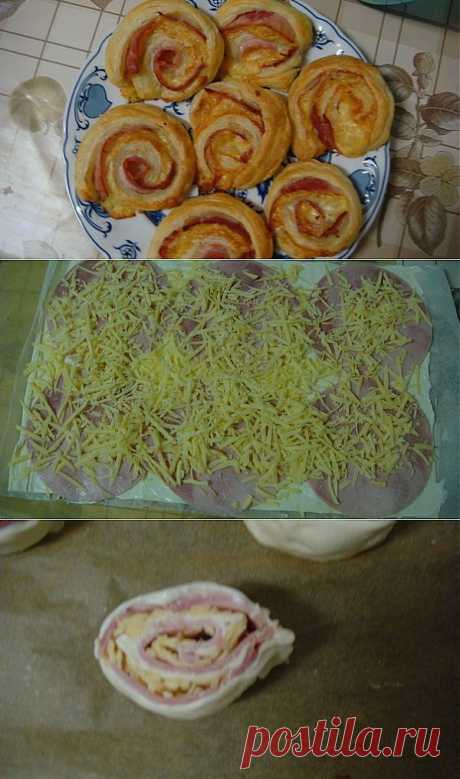 Слоеные улиточки.