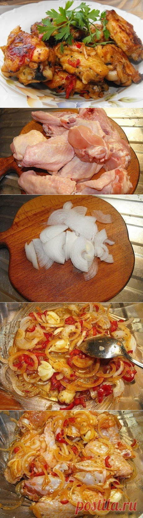 Чесночные куриные крылышки - Простые рецепты Овкусе.ру