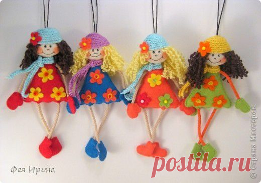 Вязание крючком - Висюльки Девчушки и котишки » Поиск мастер классов, поделок своими руками и рукоделия на SearchMasterclass.Net