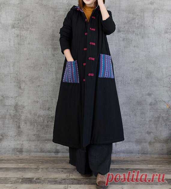 Winter coat for Women, hooded padded robes, Women winter long coat 【Fabric】 Cotton 【Color】 Dark red, black, Dark blue 【Size】 Shoulder width 40cm / 16 Bust 116cm / 45 Sleeve length 55cm / 22 Length 113cm/ 44   Have any questions please contact me and I will be happy to help you.