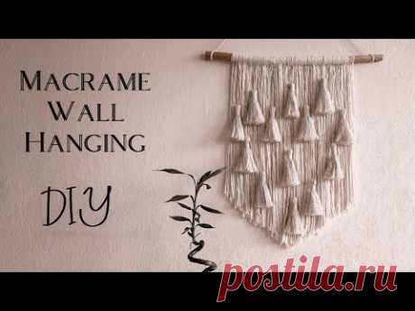 🌸 Macrame Wall Hanging (DIY) 🎋