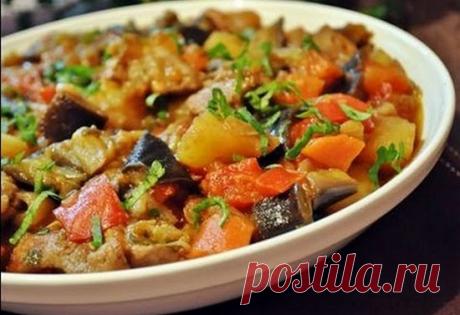 Овощное рагу в духовке с горчичным соусом