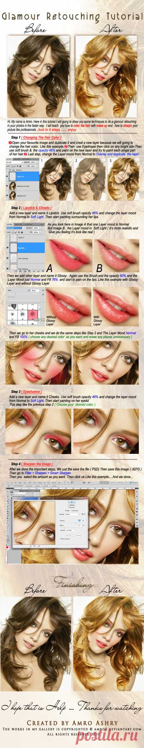 Glamour Retouching Tutorial by Amro0 on DeviantArt