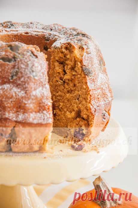 Тыквенный кекс с клюквой.