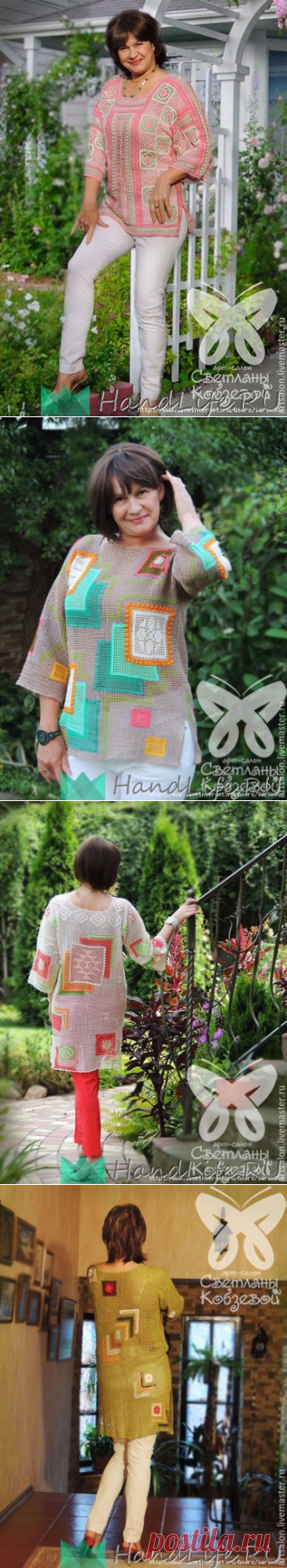 Филейные туники Светланы Кобзевой / Мое творчество - вязание