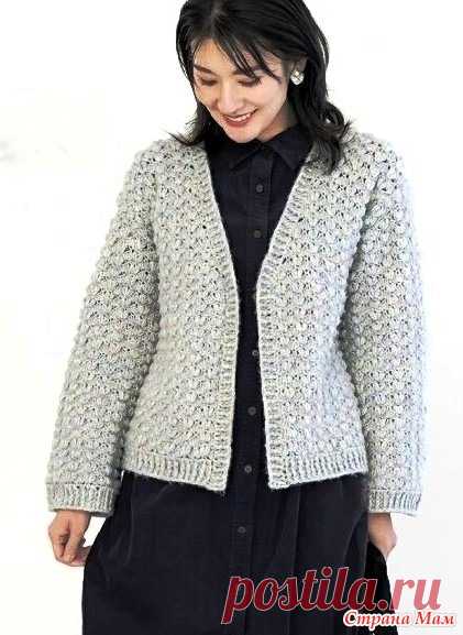 Кардиган из меланжевой пряжи. Крючок. - ВЯЗАНАЯ МОДА+ ДЛЯ НЕМОДЕЛЬНЫХ ДАМ - Страна Мам