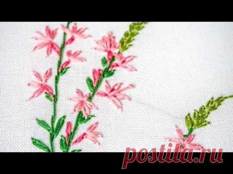 Hand Embroidery for Beginners | Learn Lazy daisy, Outline Stitches | HandiWorks #96
