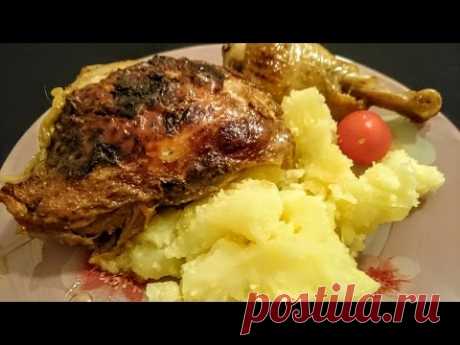 Куриные ножки в духовке Рецепт окорочка запеченные с картошкой как приготовить блюда на обед вкусно - YouTube