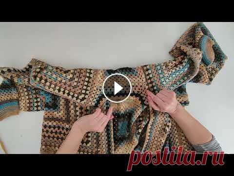 И снова бабушкин квадрат.Смотрите какой кардиган я связала из квадратов. И снова бабушкин квадрат.Хвастаюсь кардиганом,который связала из распущенных ниток. Кардиган из прямоугольников https://youtu.be/AHs0ulWvaiE Мой второ...