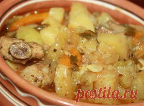 Рагу из свинины со свежими овощами