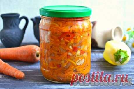 Салат из болгарского перца и моркови на зиму - рецепт с фото Хочу предложить вам отличную заготовку - салат из болгарского перца и моркови на зиму. Готовится все просто, салатик получается очень ароматным, вкусным и ярким. Хранить салат следует в прохладном месте, зимой его можно подать в качестве закуски к мясу и другим блюдам. Из данного количества ...
