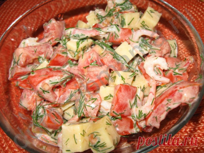Салаты с морепродуктами (без майонеза). Подборка рецептов с форума - Салаты