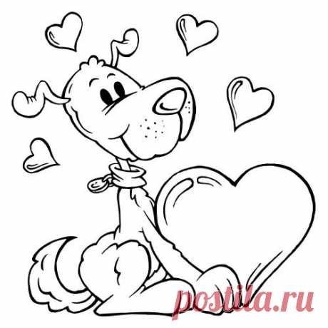 Valentine coloring page | Tegninger