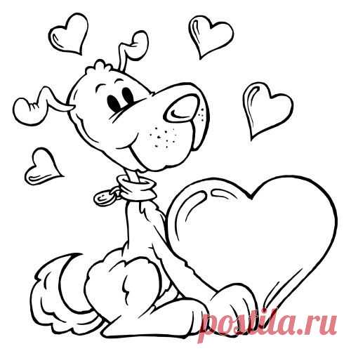 Valentine coloring page | Tegninger
