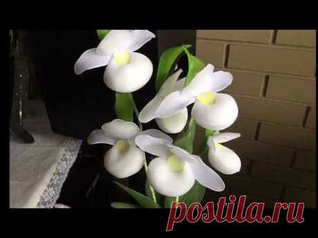How to make a nylon stocking flowers - orchid