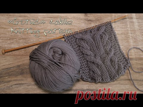 Коса «Готическая» спицами 🏛 «Gothic» Cable knitting pattern