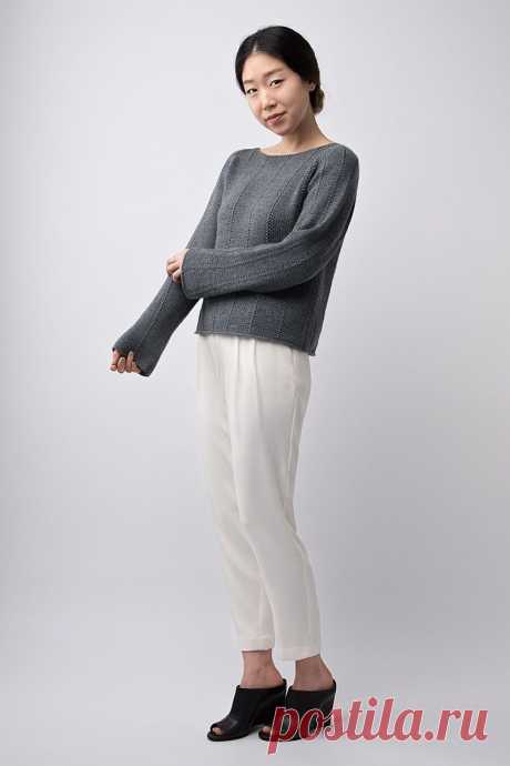 Пуловер Column с вертикальным узором