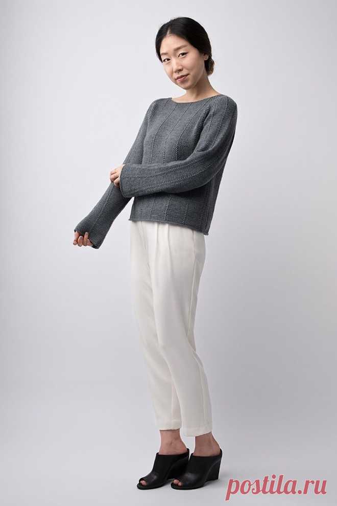 Пуловер Column с вертикальным узором