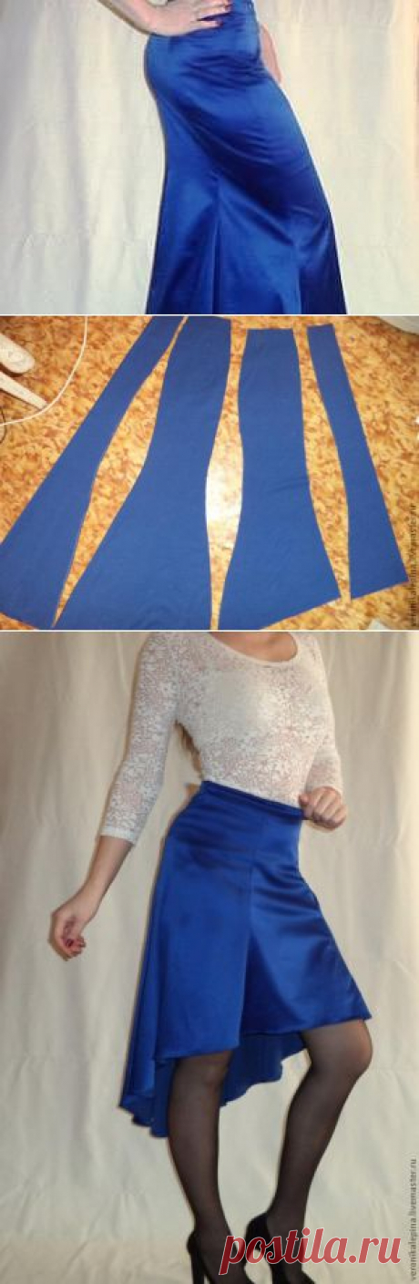 Юбка годе с небольшим шлейфом - Ярмарка Мастеров - ручная работа, handmade