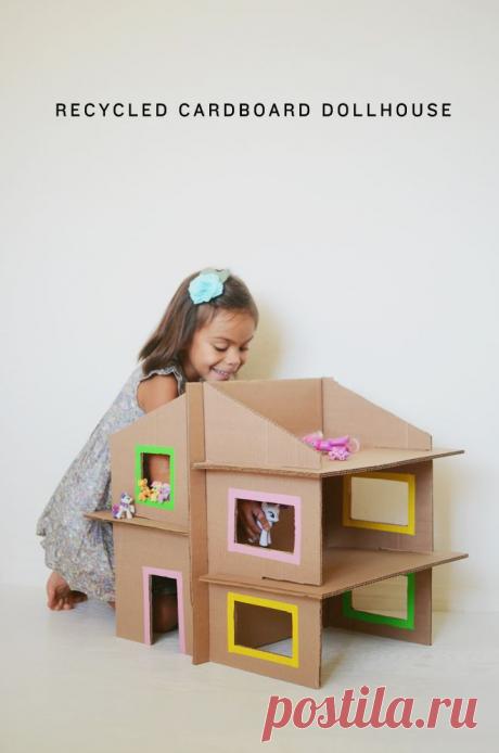 diy: recycled cardboard dollhouse : CAKIES