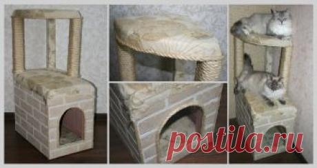 Домик для кошки своими руками — Сделай сам, идеи для творчества - DIY Ideas