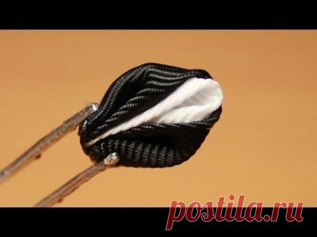 Базовые лепестки Канзаши #28 "Двойной бутон" / Kanzashi