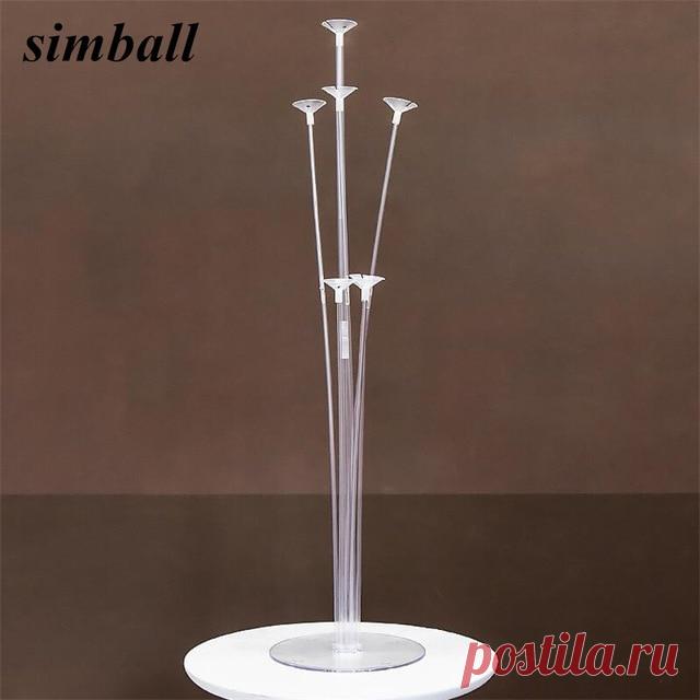 1 компл.. 40 день рождения держатель для воздушных шаров DIY единовечерние Рог партия Декор латексный шар стол плавающий буквы воздушные шары поддержка стержня Ballon держатель купить на AliExpress