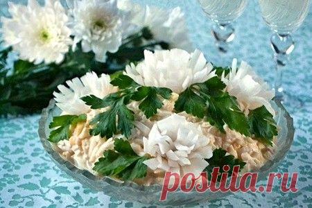 Салат «Белые хризантемы»