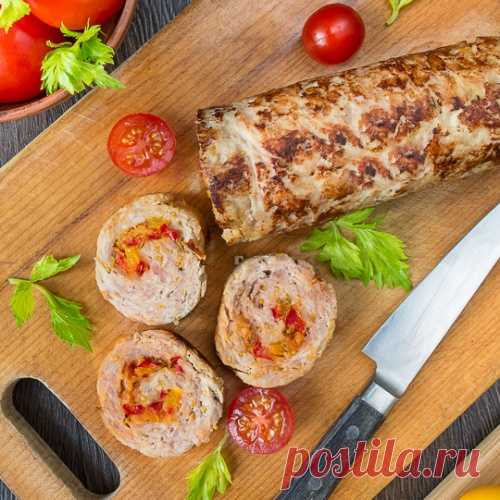 РУБЛЕНЫЙ МЯСНОЙ РУЛЕТ СО СЛАДКИМ ПЕРЦЕМ