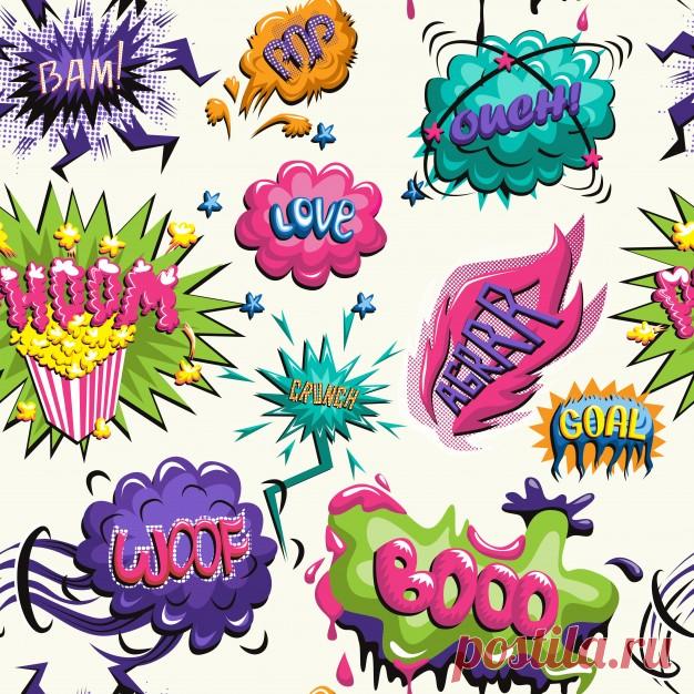 Векторный бесшовные модели комических значок Более миллиона свободных векторов, PSD, фотографии и бесплатные иконки. Эксклюзивные халявы и все графические ресурсы, которые необходимые для ваших проектов