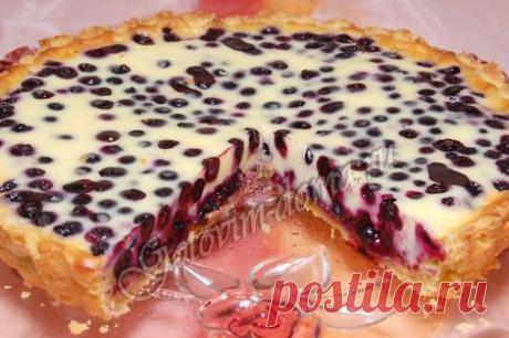 Рецепт: Песочный пирог с черникой