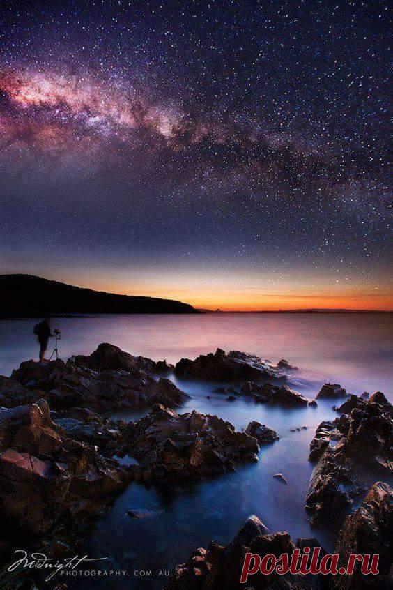 angelillo — Milky Way Rising Over Noosa National Park, QLD...