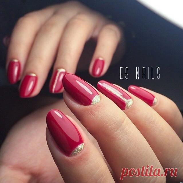 Стильный маникюр в красных тонах— 30 идей чарующего дизайна