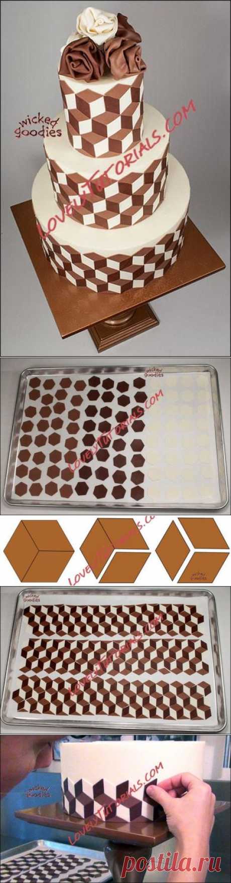 МК торт &quot;Оптическая иллюзия&quot; -Optical Illusion Cake Tutorial - Мастер-классы по украшению тортов Cake Decorating Tutorials (How To's) Tortas Paso a Paso