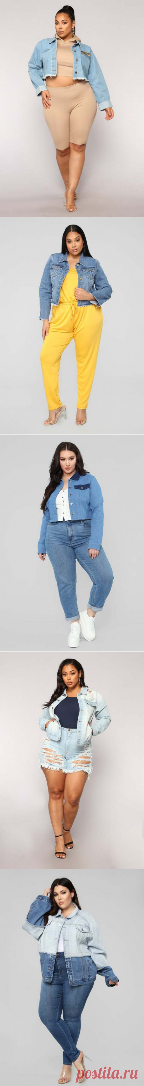 Джинсовые куртки для полных девушек американского бренда Fashion Nova весна-лето 2019 (60 фото)